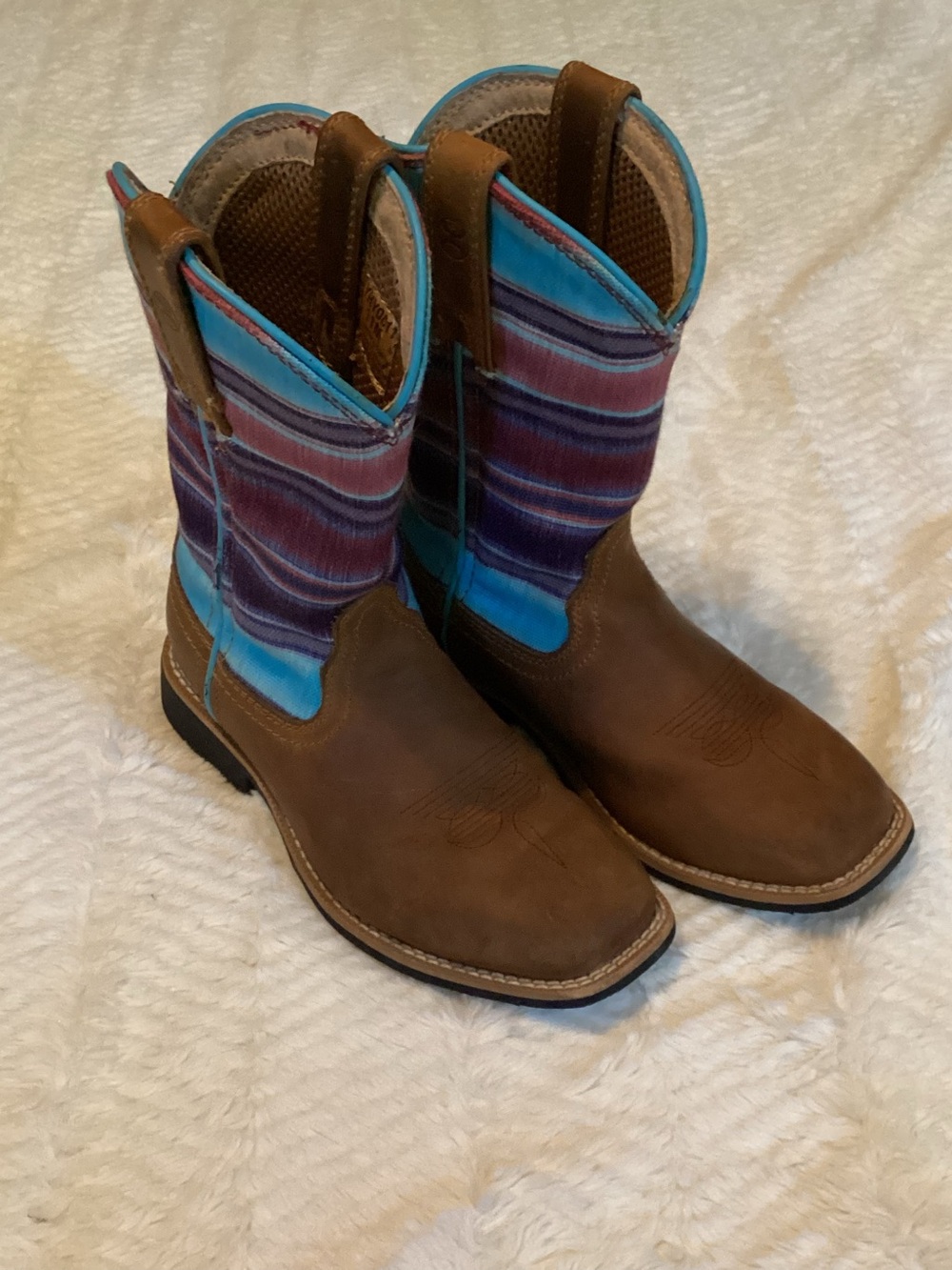 Girls Twisted X Blend 85 Cowgirl Western Rodeo Hooney Distressed Boots Sz 11 M